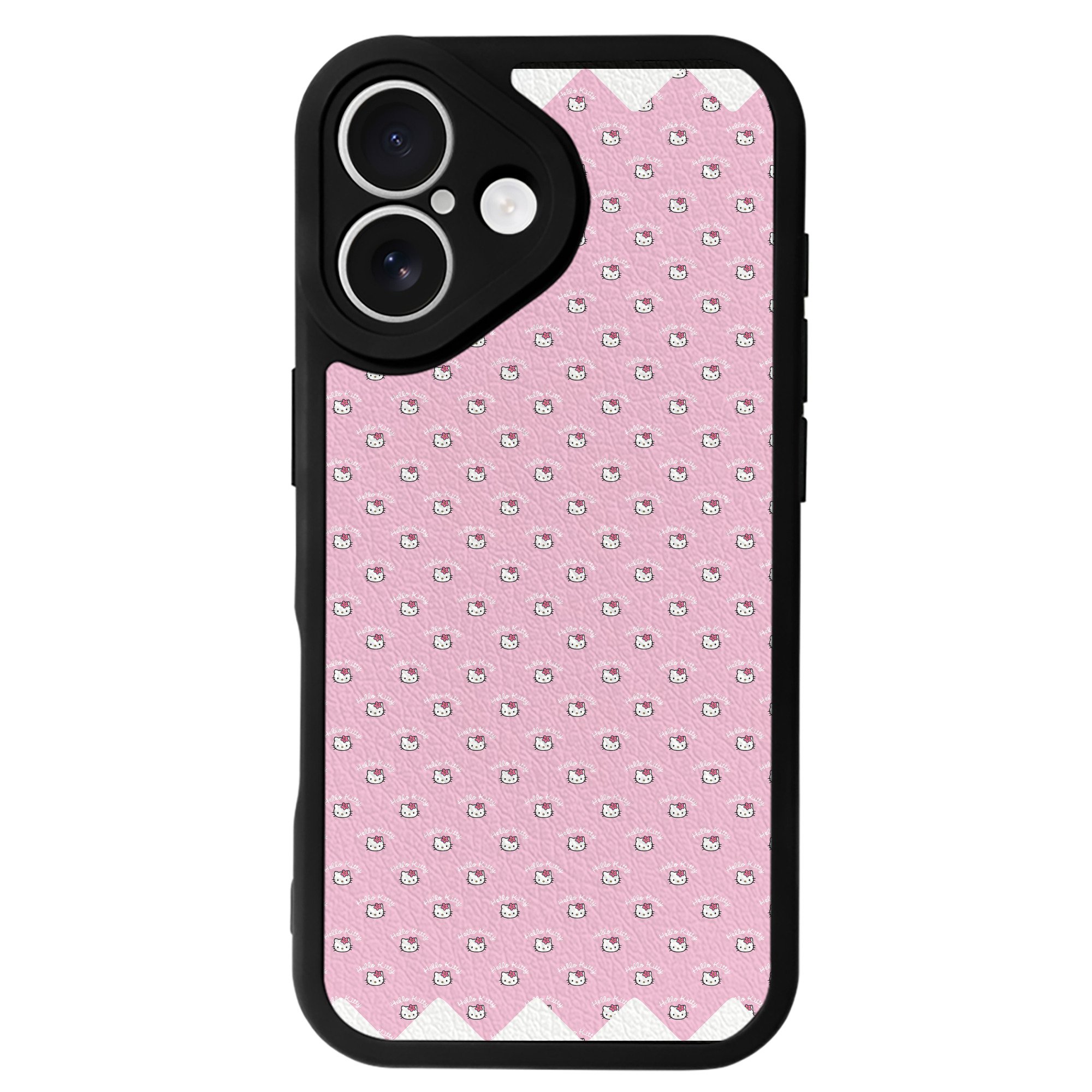（画像用） Hello Kitty ハローキティ 【iPhone 16シリーズ対応】シリコンスマホケース（レザー調） 材質：シリコン